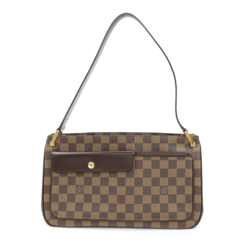 Louis Vuitton Damier Ebene Aubagne Shoulder Bag Brown
